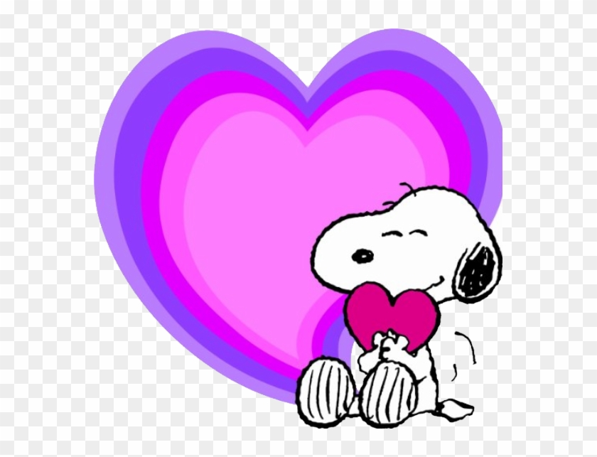 Snoopy Portant Un Coeur Magenta, Avec Coeur Rose Et - Snoopy Heart #230249