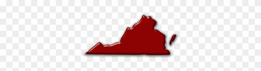 034095 Simple Red Glossy Icon Culture State Virginia - Virginia Transparent Background #1457615