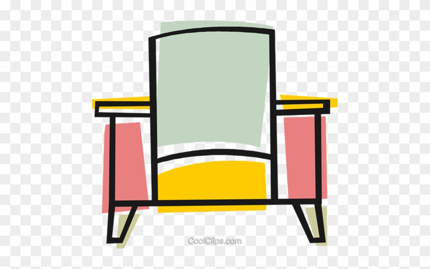 Living Room Chair Royalty Free Vector Clip Art Illustration - Living Room #1458225