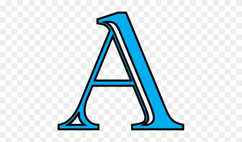 Aqua Design Uppercase Letters - Letter A With Design #1459426