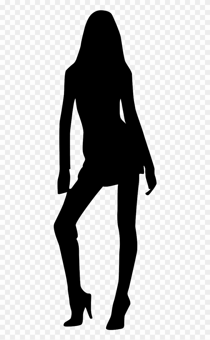 Woman Sexy Posing - Standing Pose Woman Silhouette Png #1462497