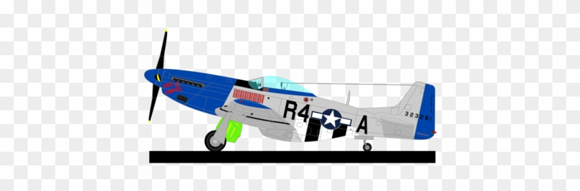 Vector Mustang Plane Royalty Free Library - Ww2 Planes American Clipart #1463062