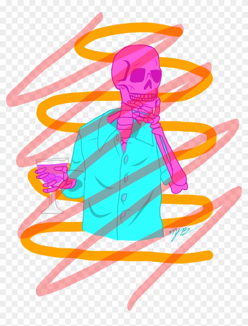 Clipart Skeleton Drinking - Clipart Skeleton Drinking #1463989