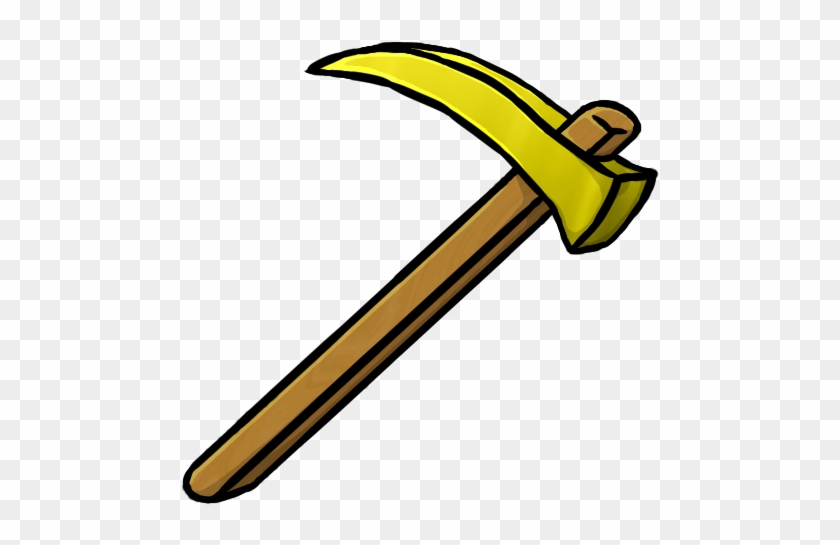 Gold Clipart Minecraft - Iron Hoe #1466699