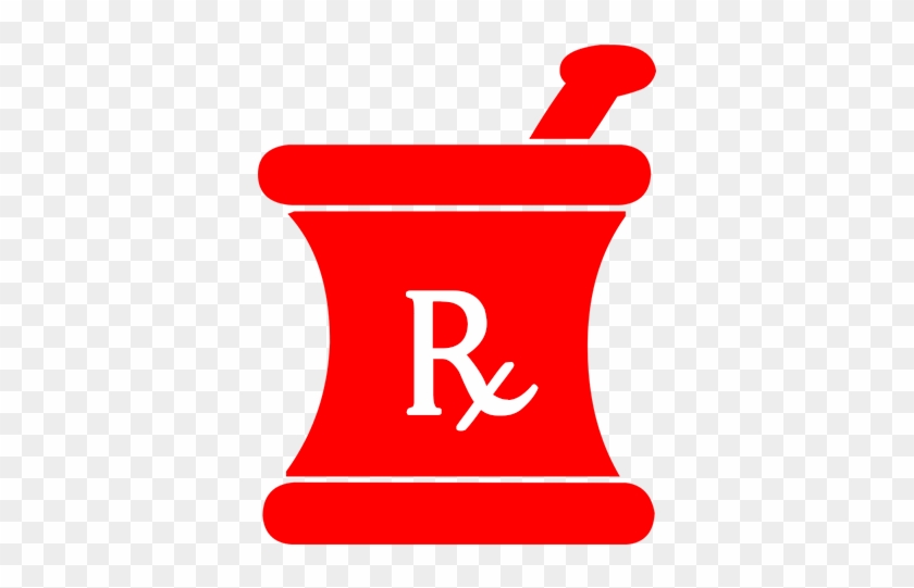 red mortar and pestle pharmacy