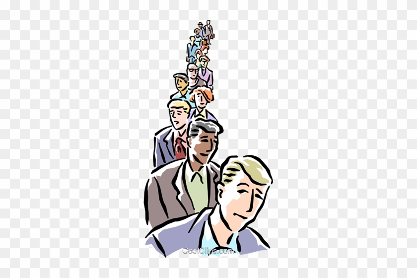 Lineup Of People Royalty Free Vector Clip Art Illustration - Iterator #1474256