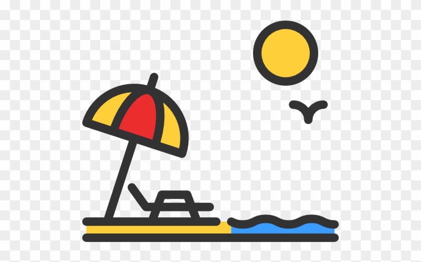 Beach Free Icon - Sun And Beach Png #232033