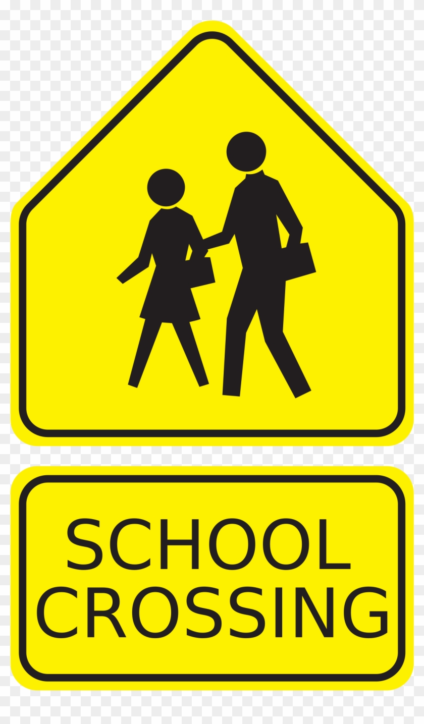 School Crossing Clip Art - School Crossing Sign #232074