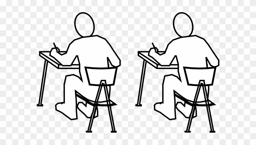 Students Clip Art - Drawing Of A Man Studying - Free Transparent PNG  Clipart Images Download