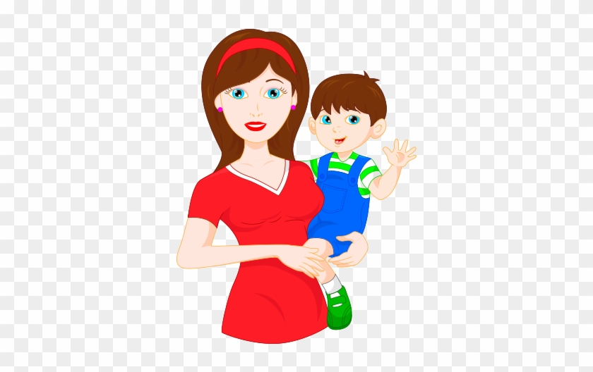 Clipart Kucağında Çocuğu Olan Anne - Clipart Kucağında Çocuğu Olan Anne #1483607