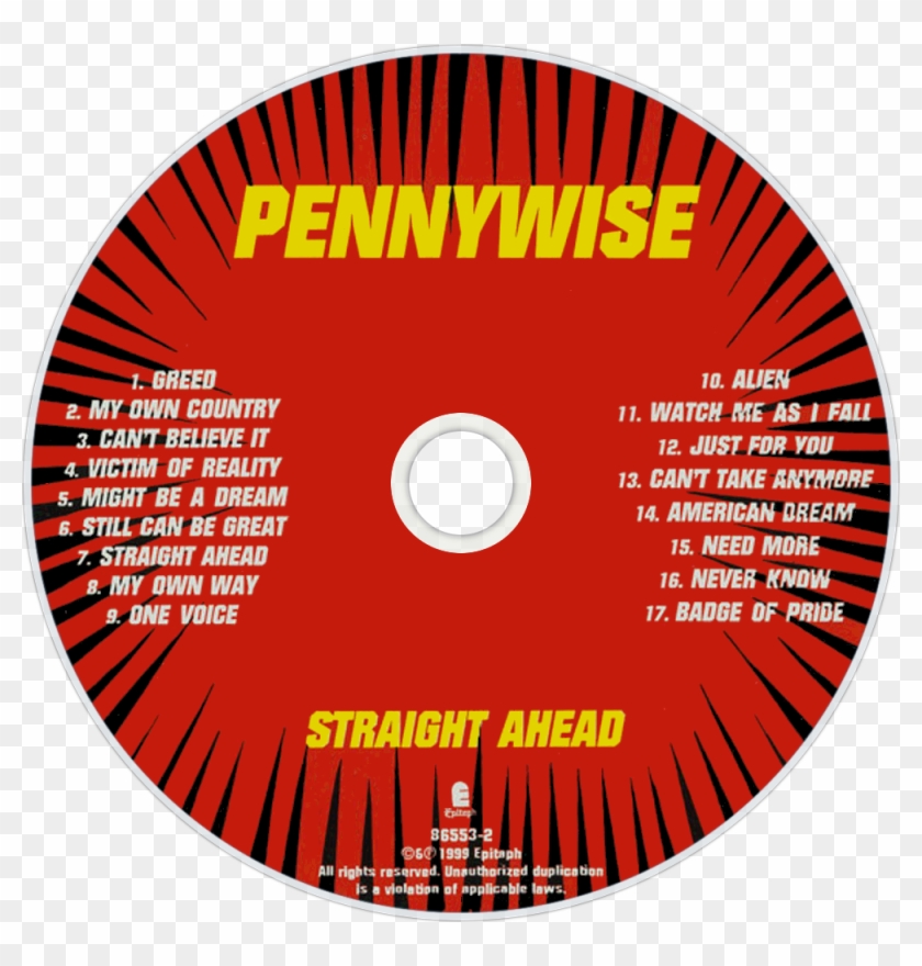 Pennywise Straight Ahead Cd Disc Image - Pennywise Straight Ahead Cd Disc Image #1485659