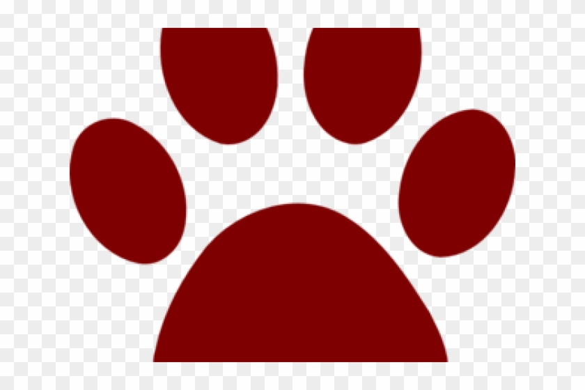 Maroon Clipart Paw Print - Maroon Clipart Paw Print #1487055