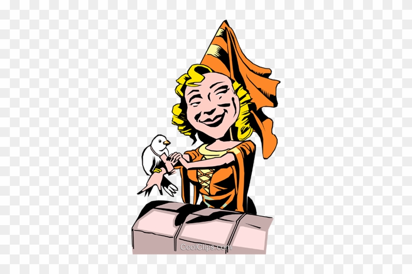 Cartoon Maid Marian Royalty Free Vector Clip Art Illustration - Cartoon ...