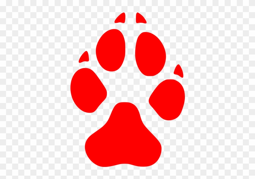 Red Footprints Dog Icon - Dog Footprint #235823