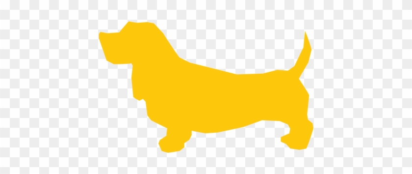 Yellow Dog - Yellow Silhouette Of Dog #236833