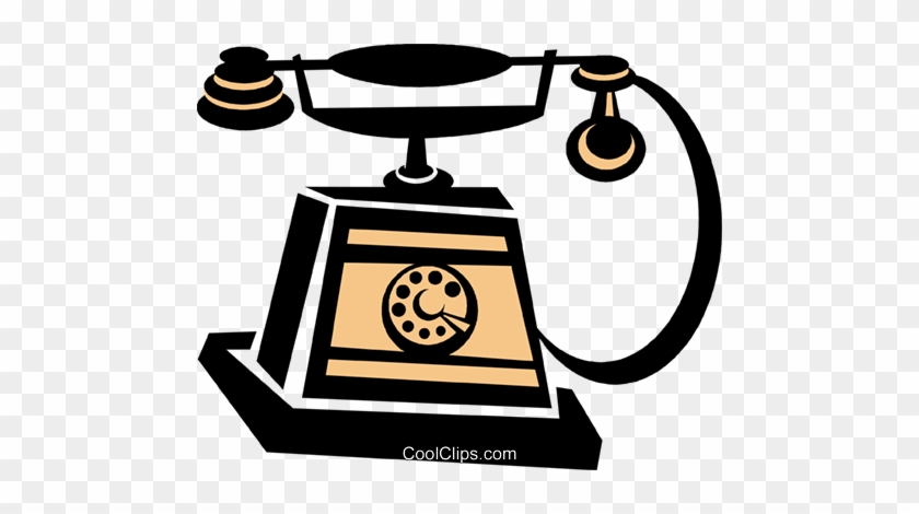 Antique Telephone Royalty Free Vector Clip Art Illustration - Antique Telephone Royalty Free Vector Clip Art Illustration #1512453