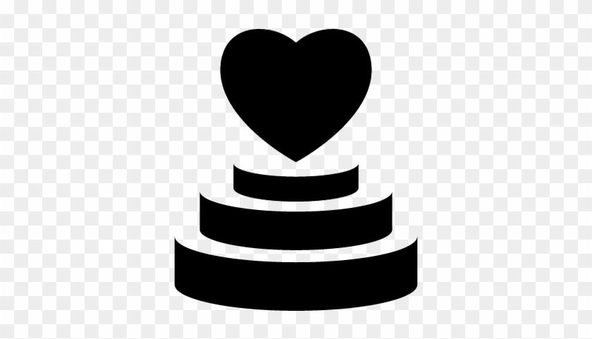 Heart Shaped Three Layered Cake Vector - Heart Shaped Three Layered Cake Vector #1515942