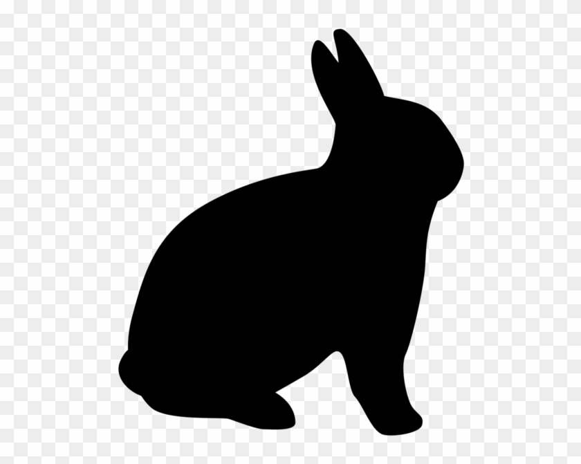 Rabbit Silhouette Erect Ears Facing Right Wikimedia - Rabbit Silhouette Erect Ears Facing Right Wikimedia #1517997