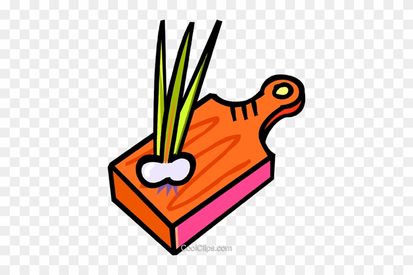 Green Onions On A Cutting Board Royalty Free Vector - Green Onions On A Cutting Board Royalty Free Vector #1519075