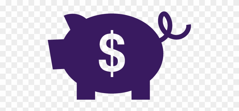 Purple Clipart Piggy Bank - Purple Clipart Piggy Bank #1520215