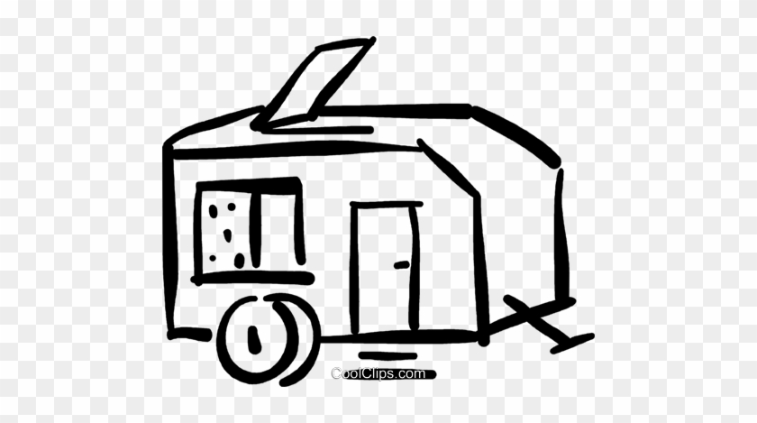 Camping Trailer Royalty Free Vector Clip Art Illustration - Camping Trailer Royalty Free Vector Clip Art Illustration #1527130