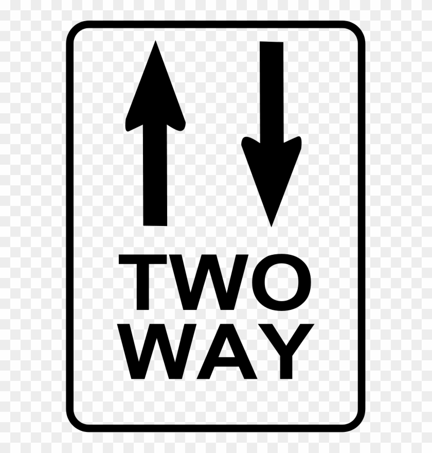 Get Notified Of Exclusive Freebies - Two Way Road Sign #237786