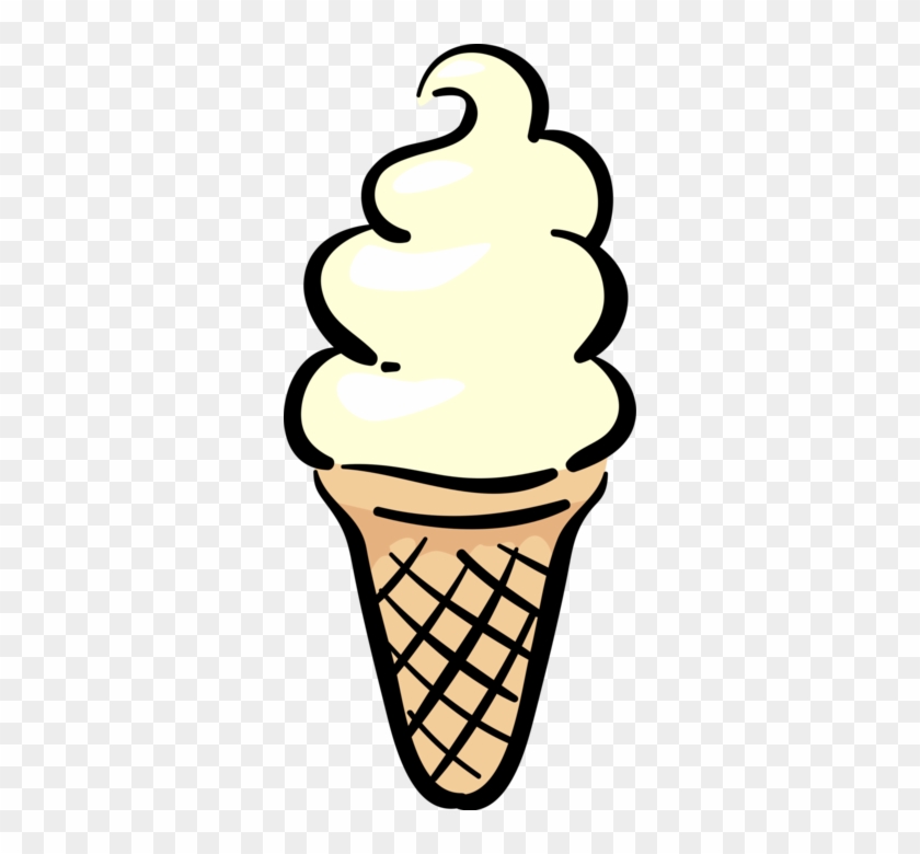 Vector Illustration Of Gelato Ice Cream Cone Food Snack - Vector ...