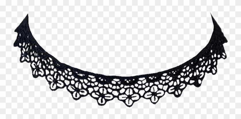 Concise Lace Floral Openwork Choker Black In Necklaces - Concise Lace Floral Openwork Choker Black In Necklaces #1536780