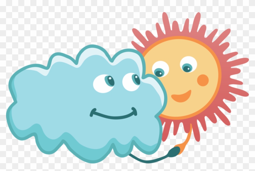 Tiempo Sol Y Nubes Silhouette Cameo, Clip Art, Weather, - Tiempo Sol Y Nubes Silhouette Cameo, Clip Art, Weather, #1536829