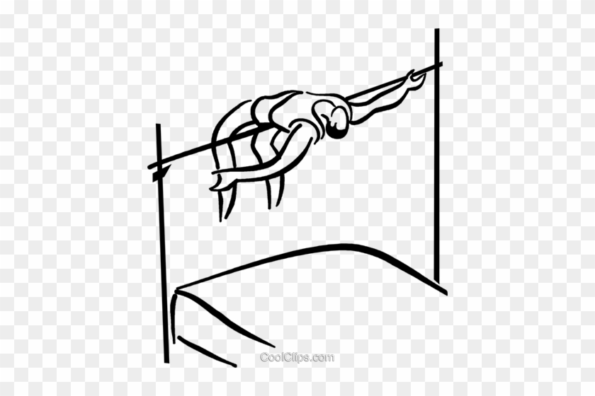 Pole Vaulter Royalty Free Vector Clip Art Illustration - Pole Vaulter 