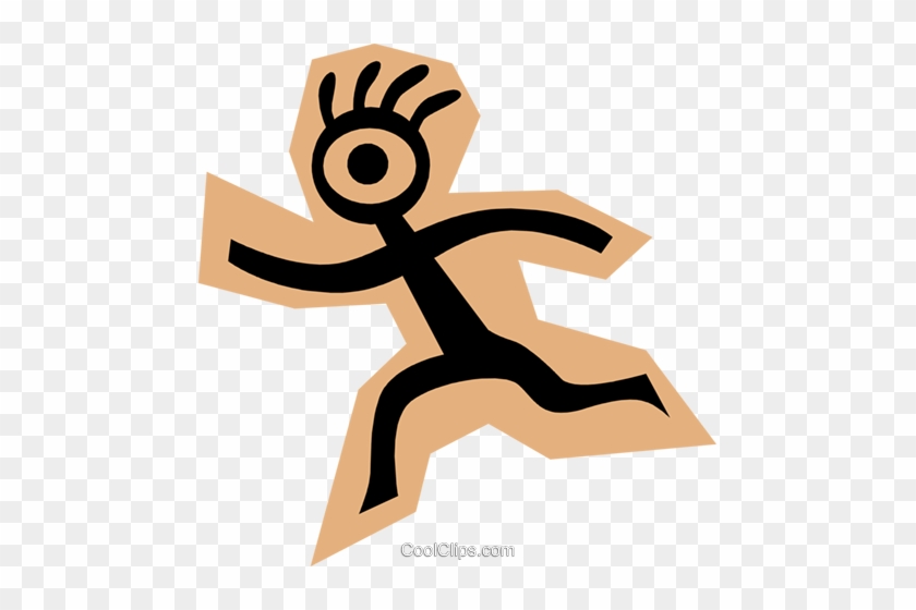 Stickman On Brown Shape Royalty Free Vector Clip Art - Stickman On Brown Shape Royalty Free Vector Clip Art #1543125