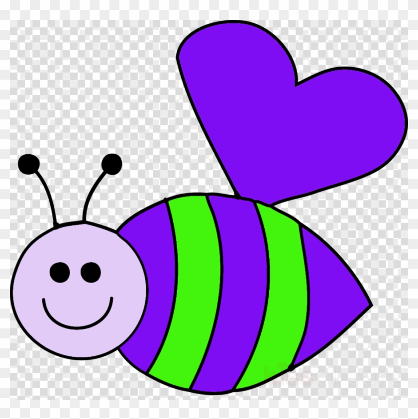 Purple Bee Clipart Bee Clip Art - Purple Bee Clipart Bee Clip Art #1544937