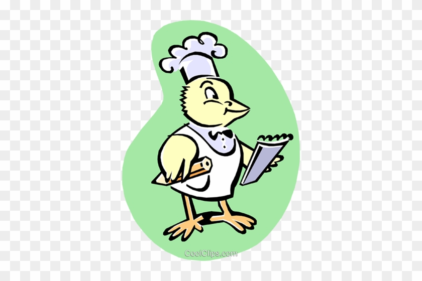 Chef Bird With Menu And Pencil Royalty Free Vector - Chef Bird With Menu And Pencil Royalty Free Vector #1546338