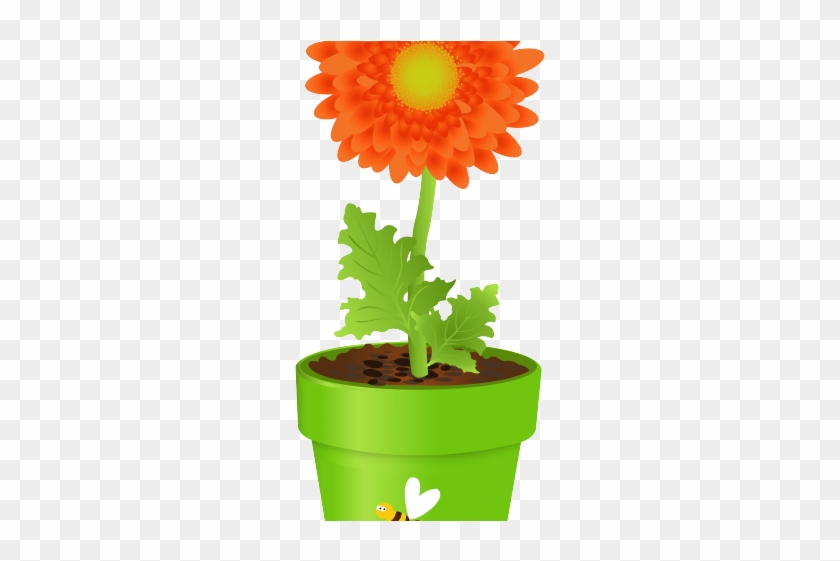 Flowerpots Clipart Sunflower Pot - Flowerpots Clipart Sunflower Pot #1549653