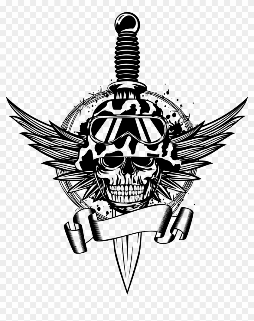 Skull Photography Printing Illustration Vector Sword - Skull Photography Printing Illustration Vector Sword #1551549