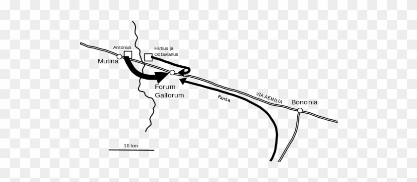 Map Of The Battle Of Forum Gallorum - Map Of The Battle Of Forum Gallorum #1552500