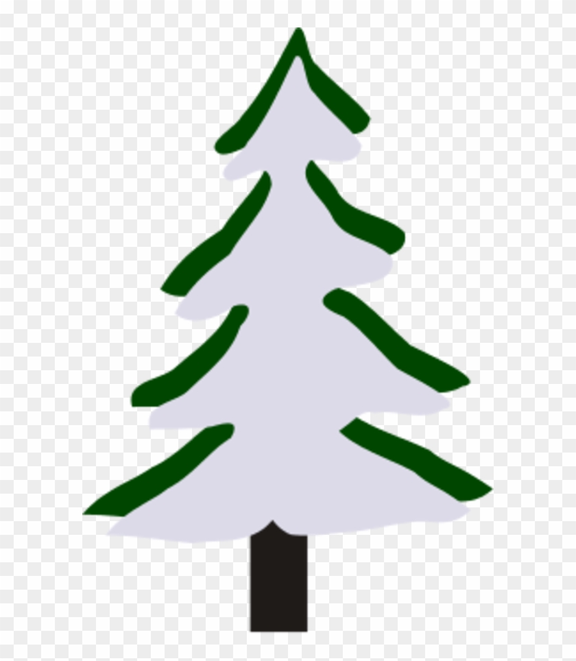 Pine Tree In Winter - Winter Tree Clipart Small #35896