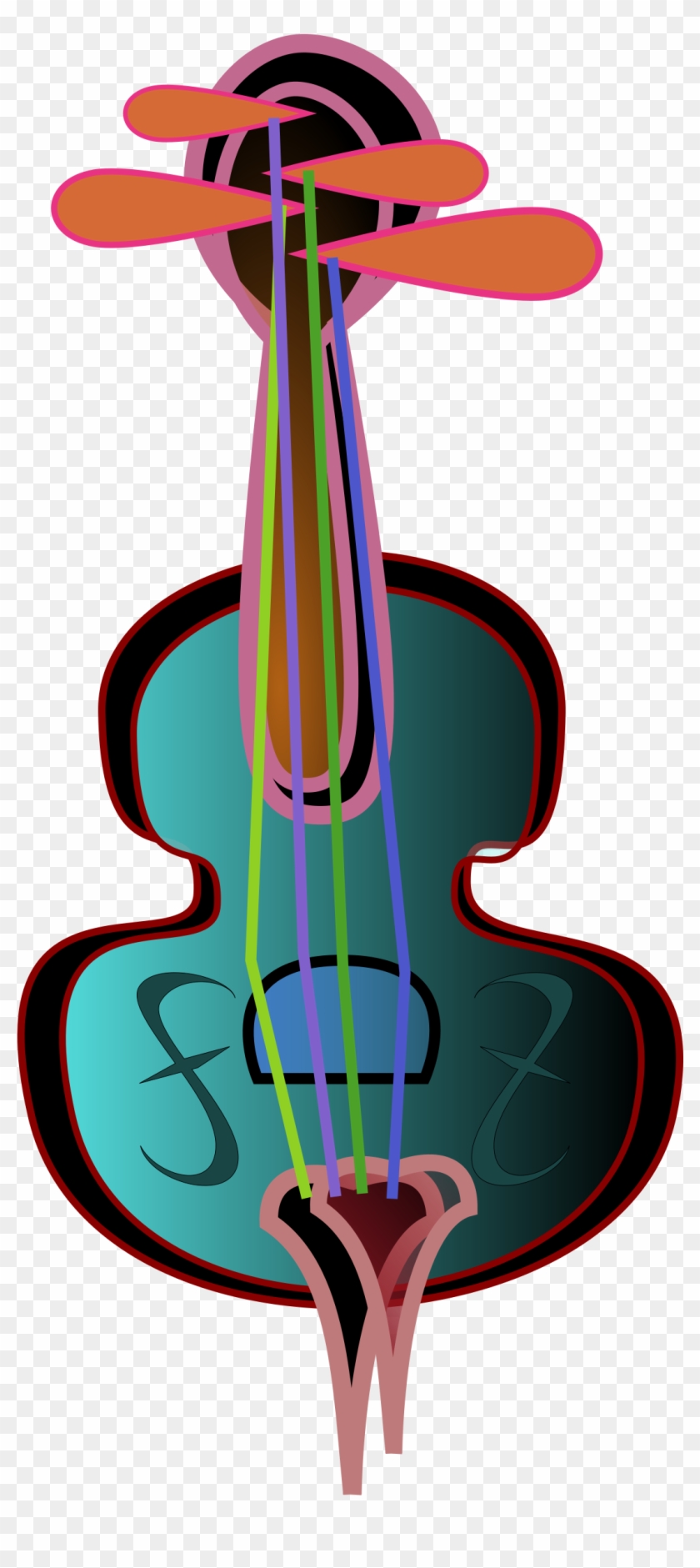 Free To Use Public Domain Music Clip Art - Set 4 Violin Themed 3" Sew On Patches Viola Musical #36128