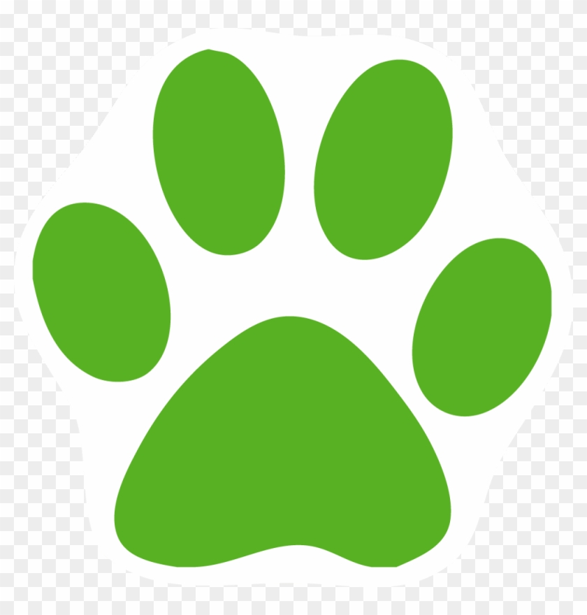 Dog Paw Print Clip Art Cliparts - Green Cat Paw Print #40534