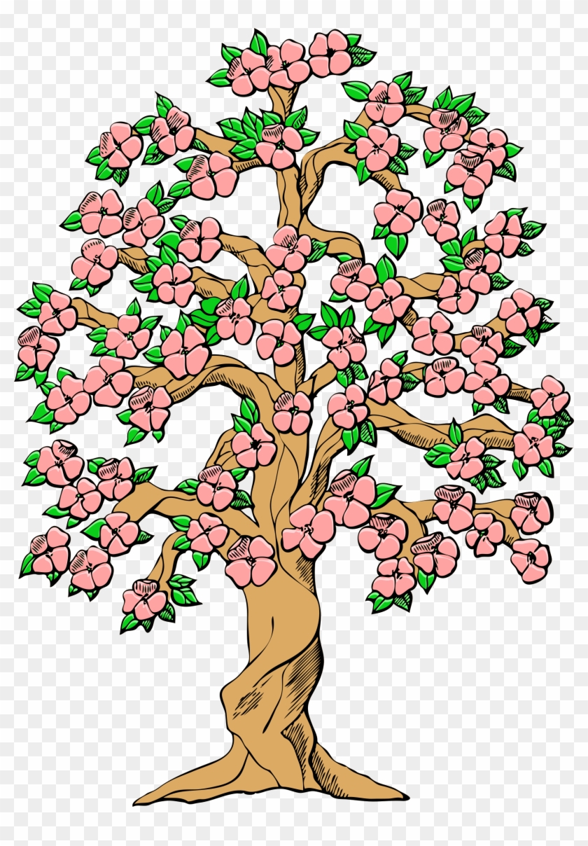 Clipart - Spring Flowers Tree Clip Art #44046