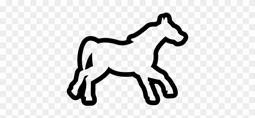 Horse Outlined Shape Side View Vector - Horse Outlined Shape Side View Vector #1558496