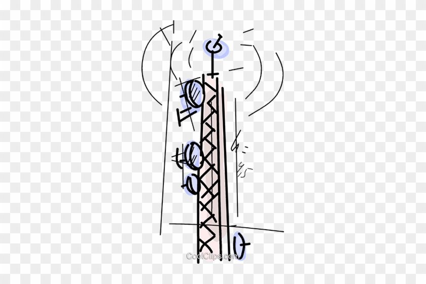 Communication Towers Royalty Free Vector Clip Art Illustration - Communication Towers Royalty Free Vector Clip Art Illustration #1562469