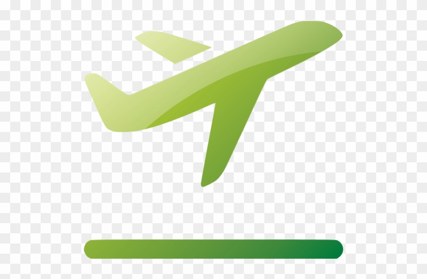 Web 2 Green Airplane Takeoff Icon - Web 2 Green Airplane Takeoff Icon #1563752