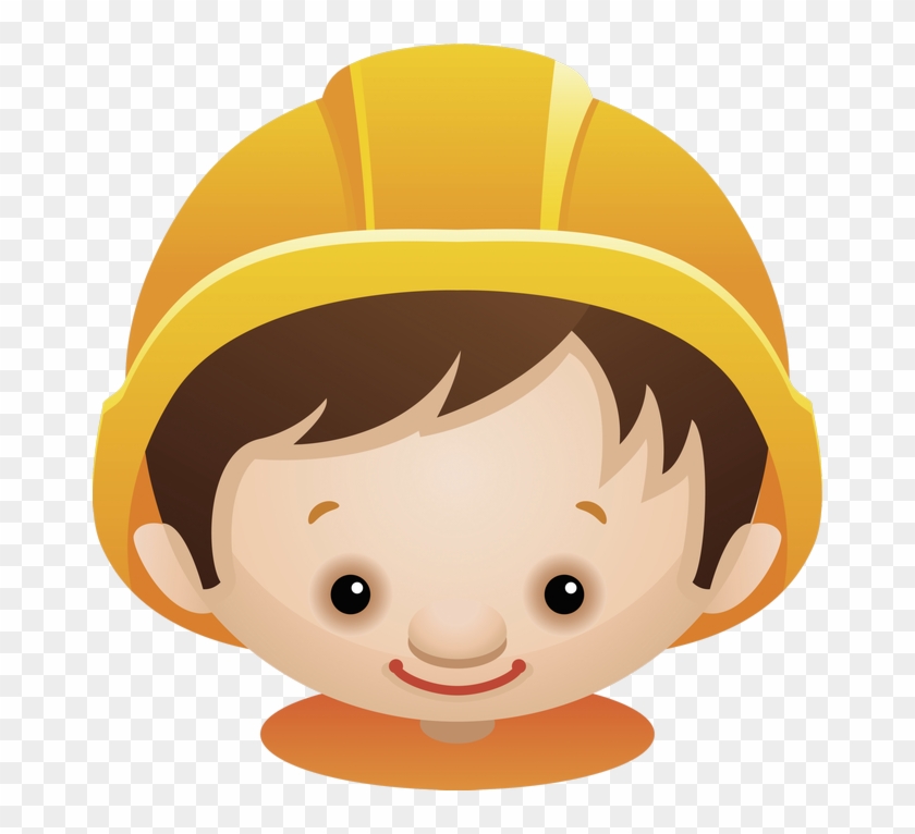 Rostos Cute Cartoon Characters, Construction Party, - Rostos Cute Cartoon Characters, Construction Party, #1567604