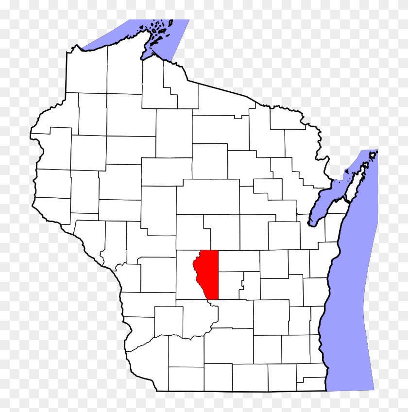 Map Of Wisconsin Highlighting Adams County - Map Of Wisconsin Highlighting Adams County #1569763