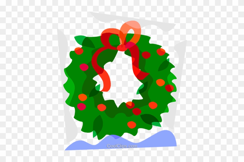 Christmas Wreath Royalty Free Vector Clip Art Illustration - Christmas ...