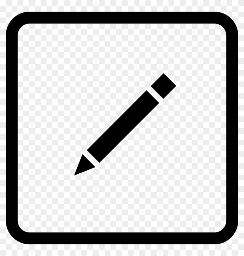 Edition Pencil Interface Symbol Button Of Square Shape - Edition Pencil Interface Symbol Button Of Square Shape #1580364