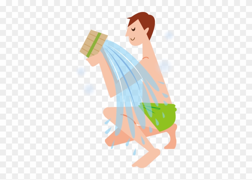 Wash Your Whole Body Using The Soap And The Small Towel - Illustration #246590