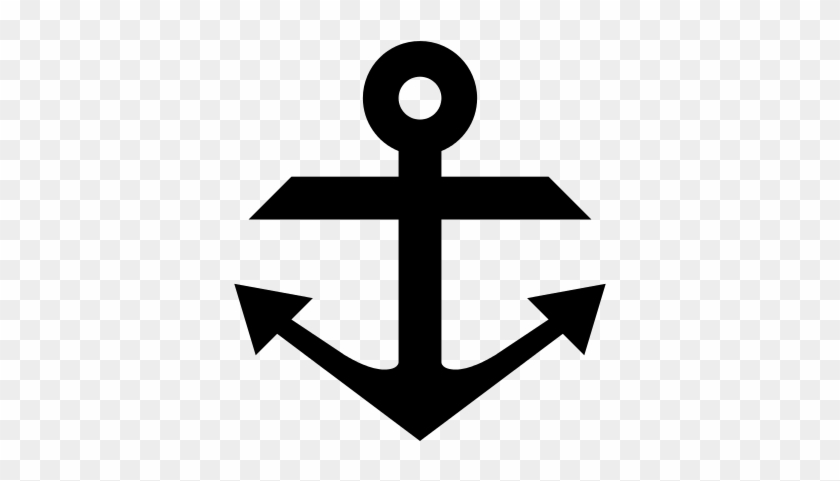 Anchor Black Shape Vector - Anchor Black Shape Vector #1585647