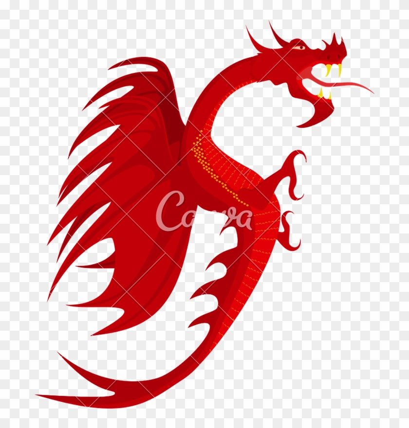 Red Dragon Isolated Icon - Red Dragon Isolated Icon #1586118